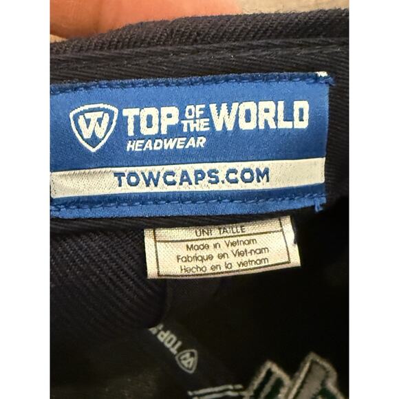 Top Of The World Two Tone Green Black Notre Dame Fighting Irish SnapBack Hat NWT - Picture 8 of 9